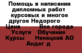 Помощь в написании дипломных работ, курсовых и многое другое.Недорого!!! › Цена ­ 300 - Все города Услуги » Обучение. Курсы   . Ненецкий АО,Андег д.